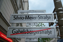 Umbennenung der Gabelsberger Straße in Silvio Meier Straße