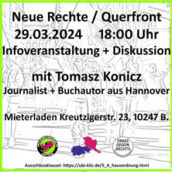 Info-Veranstaltung zum Querfront- Ostermarsch 2024 ist online