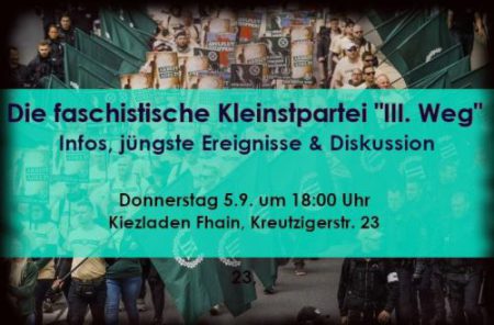 Info- und Diskussionsveranstaltung: Die faschistische Kleinstpartei „III. Weg“